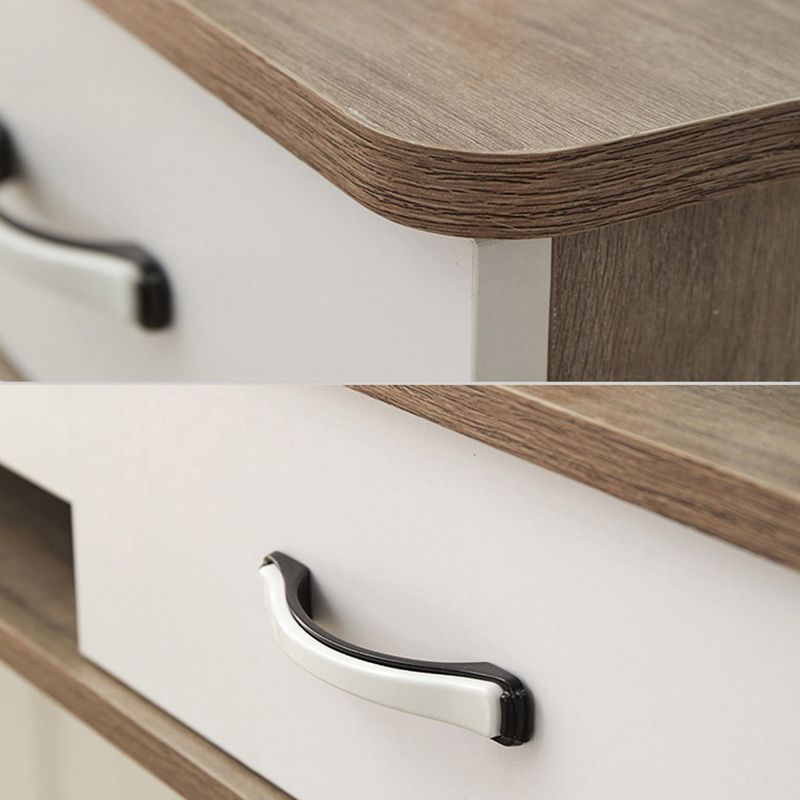 Contemporary Style Wood TV Stand Floating Cable Management TV Console