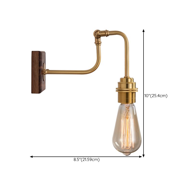 Japanese Style Wooden Vanity Light Strip Shape Vanity Lamp for Shower Room