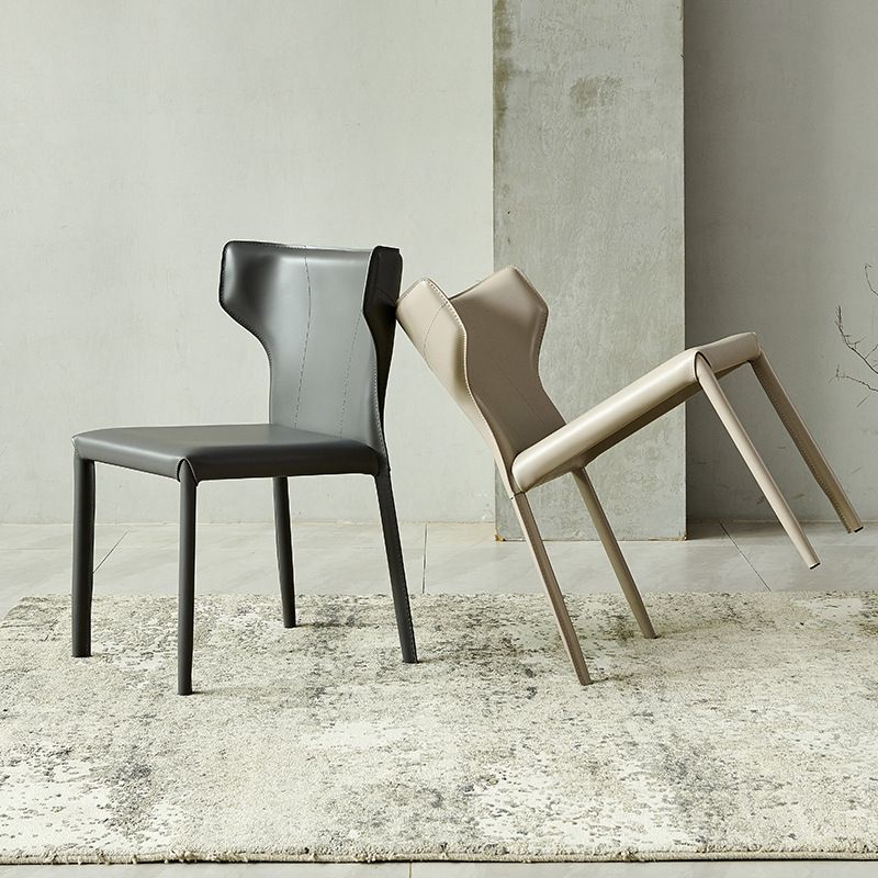 Contemporary Kitchen Wingback Side Chair Armless Dining Chairs