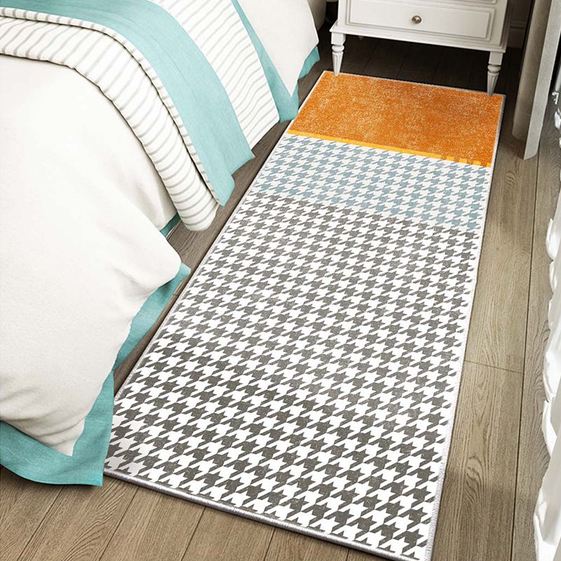 Grijs geometrisch patroon tapijt Modern polyester gebied Tapijt niet-slip ruggebied tapijt voor woonkamer