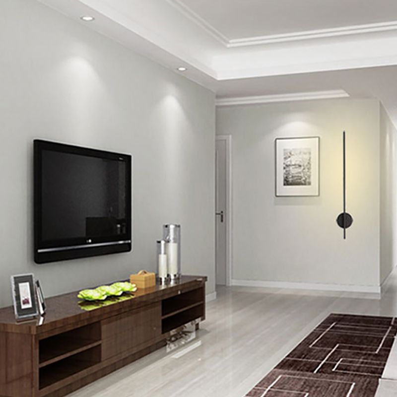 Zeitgenössischer Stil linearer LED -Wandlampe Metall 1 Licht Wandleuchte Leuchten