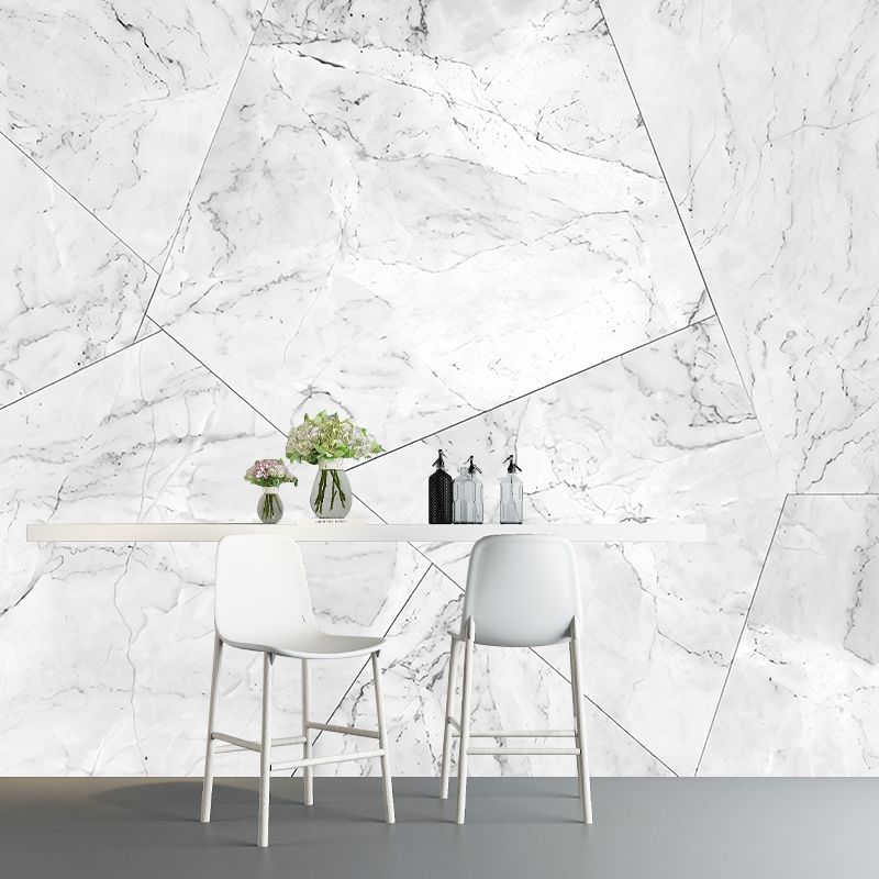 Stain-Resistant Marble Surface Mural Non-Woven Fabric Wall Art for Guest Room Decor