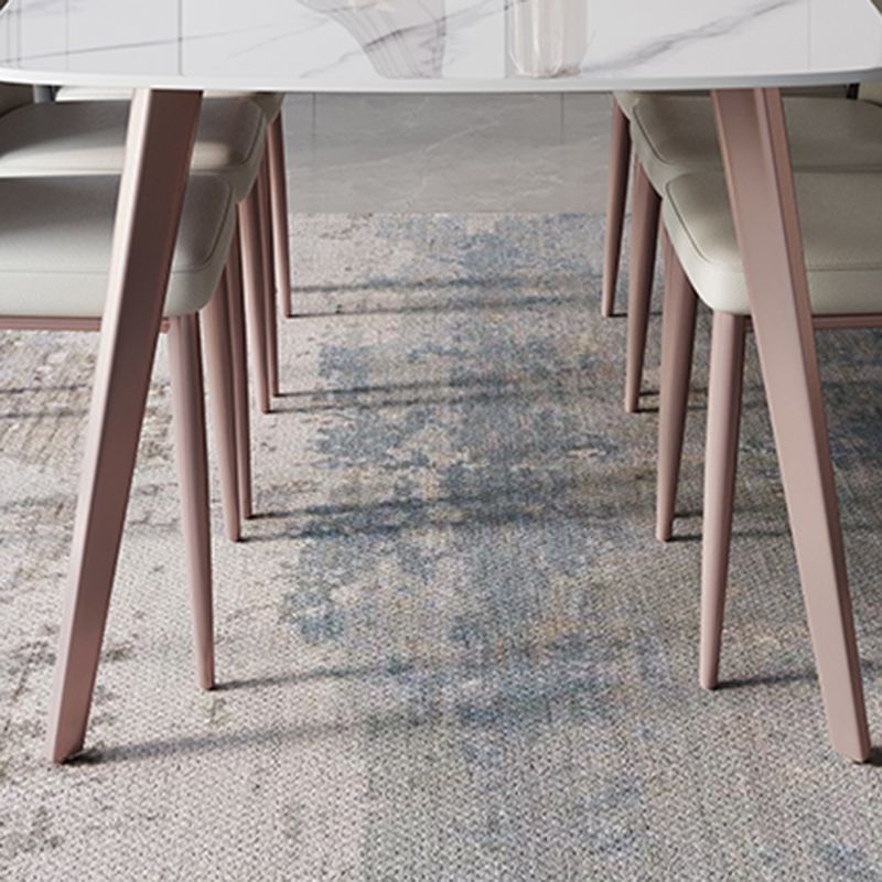 Modern Sintered Stone Top Table Rectangle Table with 4 Legs for Restaurant