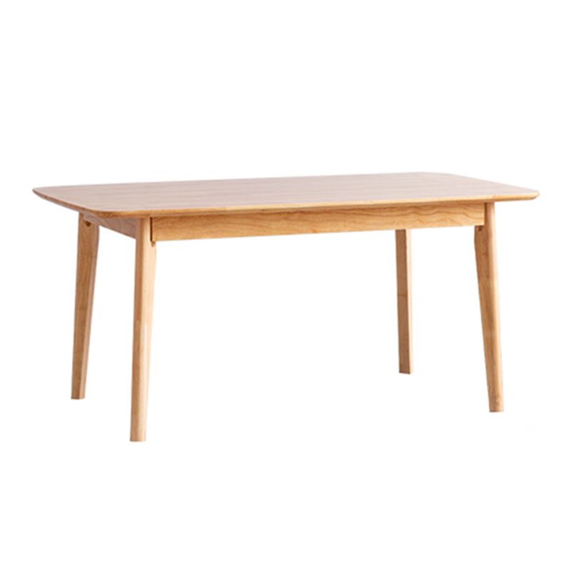 Modern Rectangle Dining Table Solid Wood 4 Legs Dining Table for Home Use