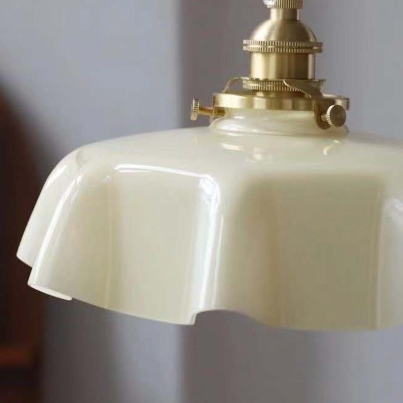 Vintage glashangende hanglamp 1-licht druppel hanger voor eetkamer