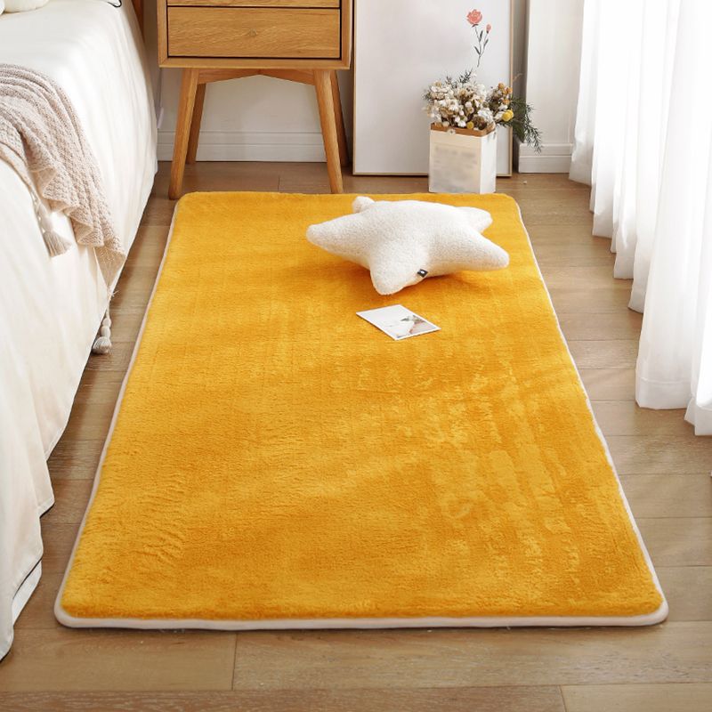 Tappeto giallo tappeto in poliestere solido tappeto tappeto anti-slip easy care tappeto per camera da letto