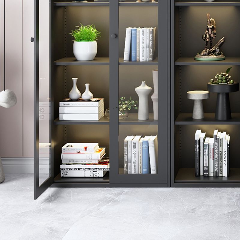 Modern Closed Back Vertical Bookshelf Metal Bookcase for Office