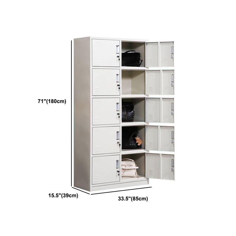 Contemporary Style Steel Wardrobe White Colour Wardrobe Closet for Home