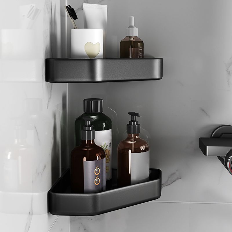 Matte Black Bathroom Accessory Set Modern Anti-rust 1/2/3 - Piece Bath Shelf