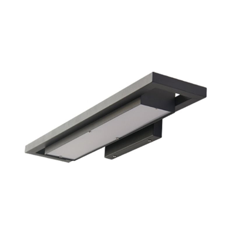 Contemporary Wall Sconce Rectangular Outdoor Wall Light Fixture with Stainless Steel