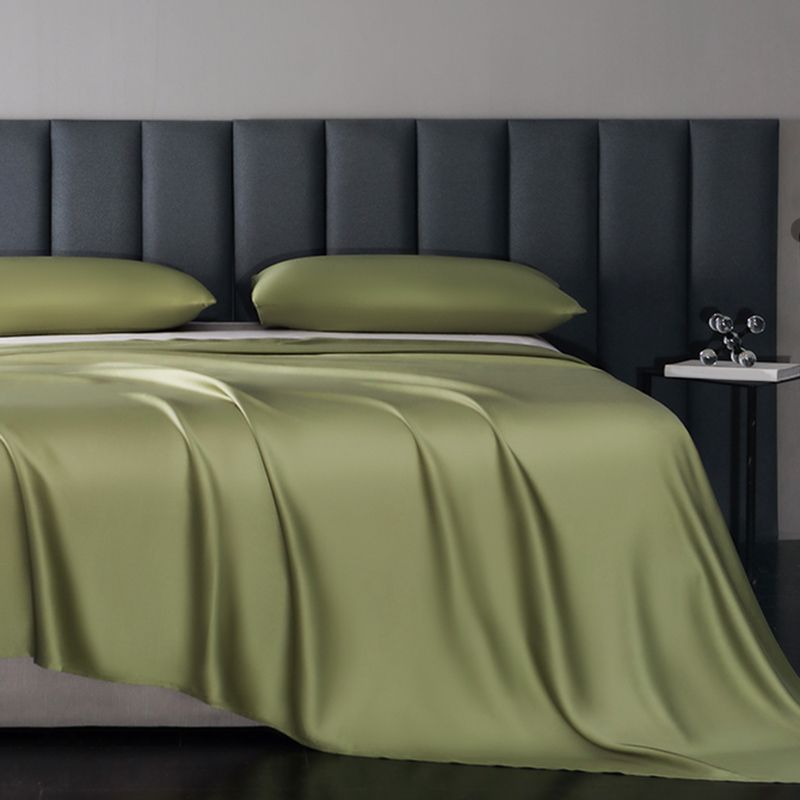 Satin Bed Sheet Solid Color Soft Skin-friendly Non-pilling Bed Sheet Set
