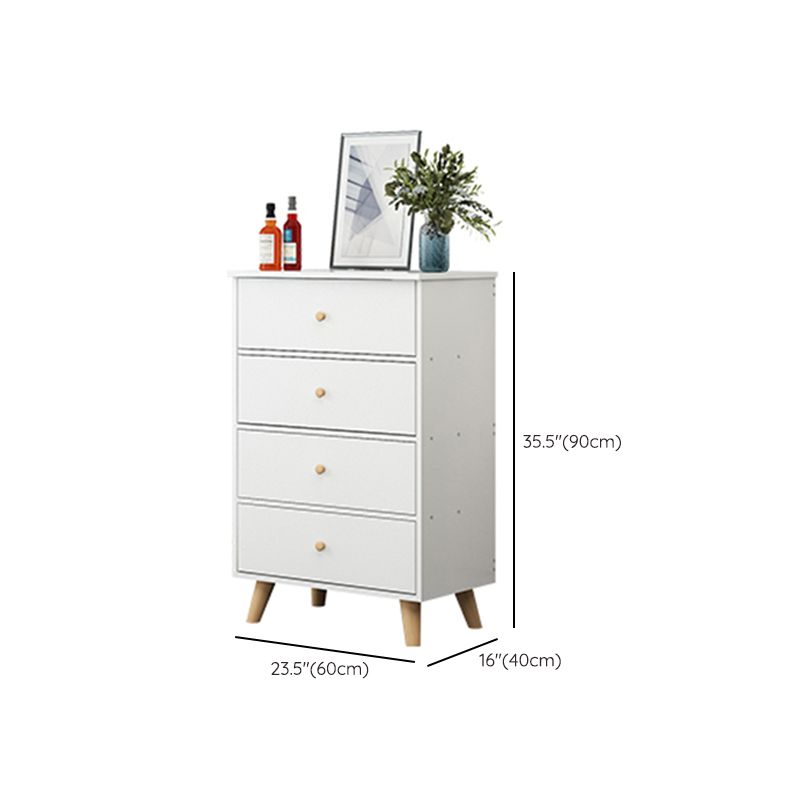Scandinavian Wood Horizontal Storage Chest with Drawers for Home