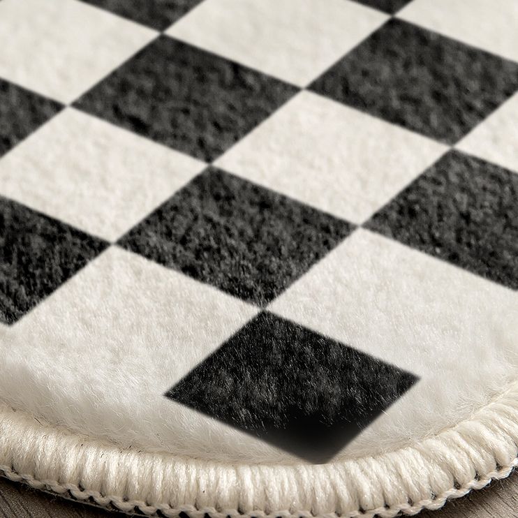 Farblich gemischter, minimalistischer Teppich aus Polyester mit Büffelkaromuster, rutschfester Teppich für die Inneneinrichtung