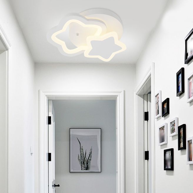 Kids Style Unique Shape Wall Lights Metal 2 Light Wall Mount Lights in White