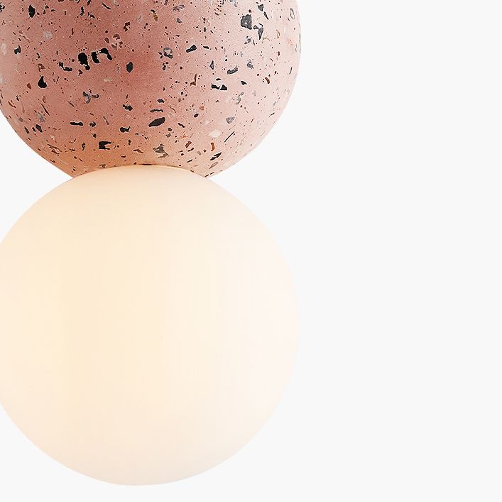 Sfera Camera da letto Accogliente Aiughting Stone Stone Stile Stile sospeso a sospensione Luce a sospensione