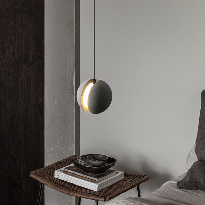 Moderne minimalistische kugelförmige Anhänger -Beleuchtungskörper Zement 1 hängende Deckenlichter für Schlafzimmer