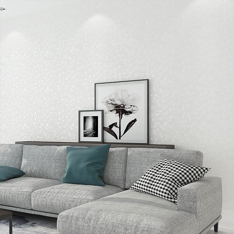 Soft Solid Color Wallpaper Roll Stain Resistant Modern Living Room Wall Covering