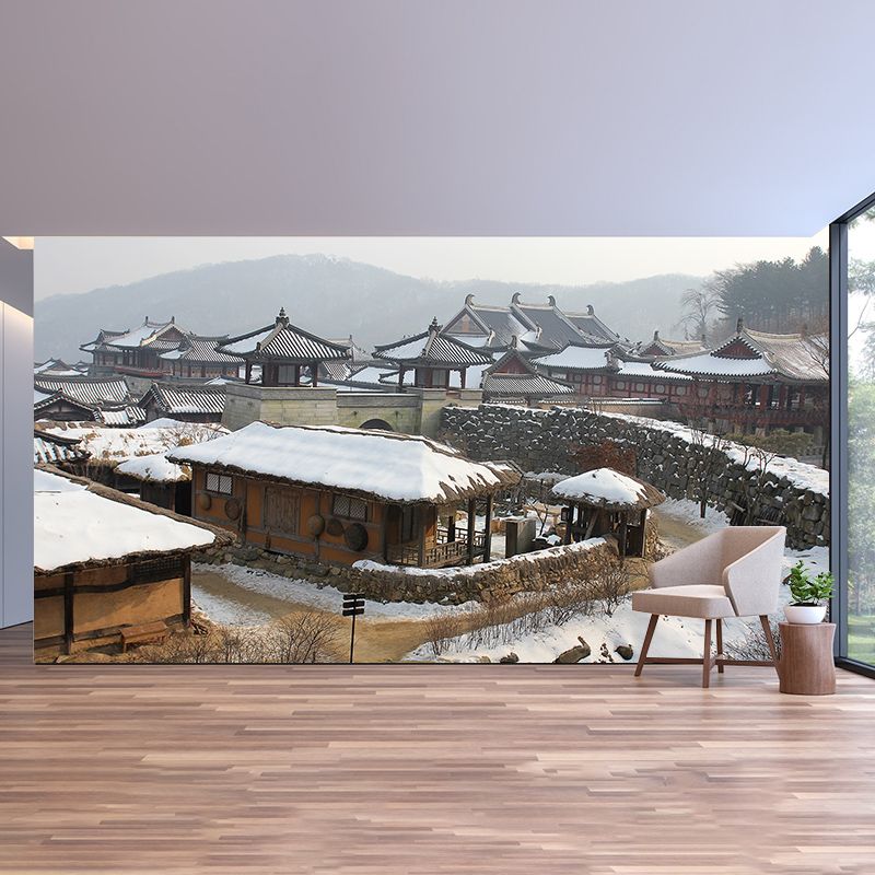Photography Wall Mural Wallpaper Village Sitting Room Wall Mural
