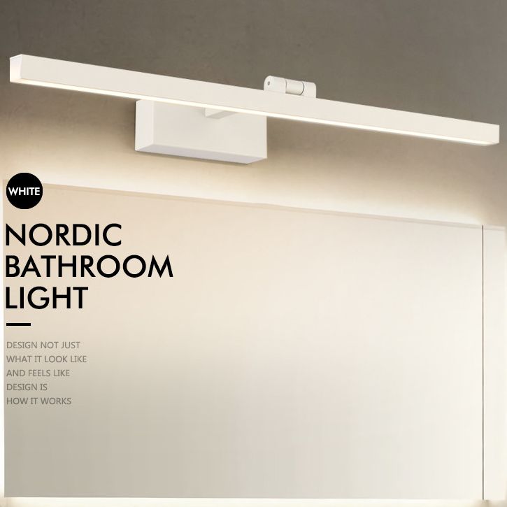 Nordic Style Simplicity Waterproof Vanity Light Rotatable Acrylic Liner LED Mirror Light for Washroom