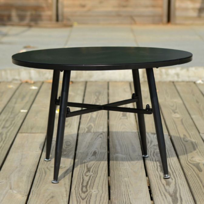 Boho Iron Circular Dining Table 1/3/4/5 Pcs Patio Dining Set