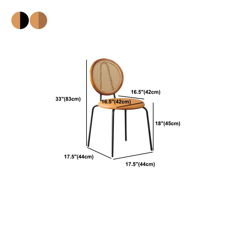 Contemporary Dining Side Chair PU Leather Stacking Side Chair