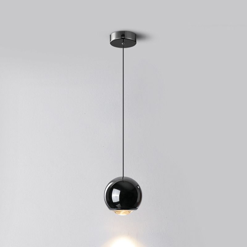 Luminaires suspendus noirs Light lampe à suspension LED du globe moderne pour chambre à coucher