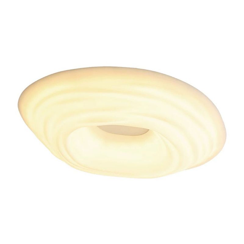 2-Light White Modernism Flush Mount Lighting Acrylic LED Ceiling Light for Bedroom