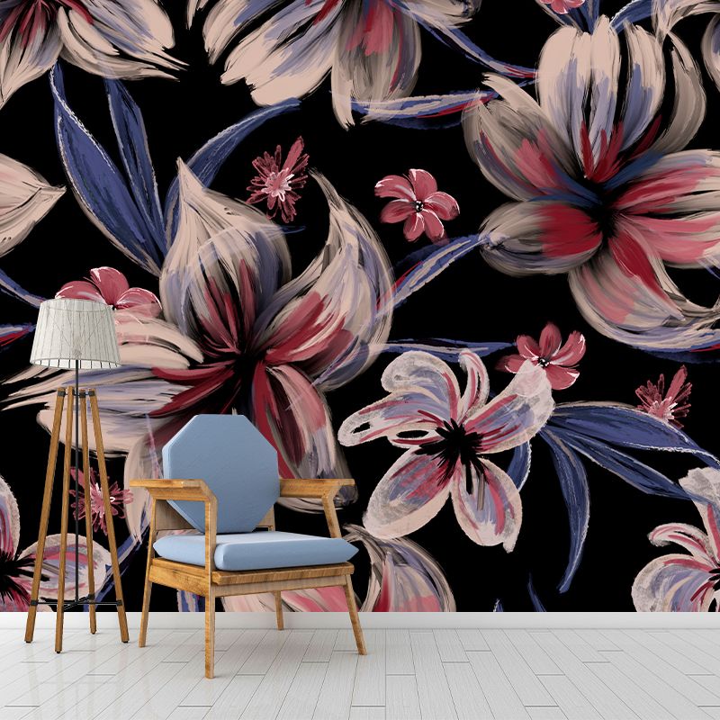 Hand Painted Flowers Mural Wallpaper Illustration Indoor Wall Mural