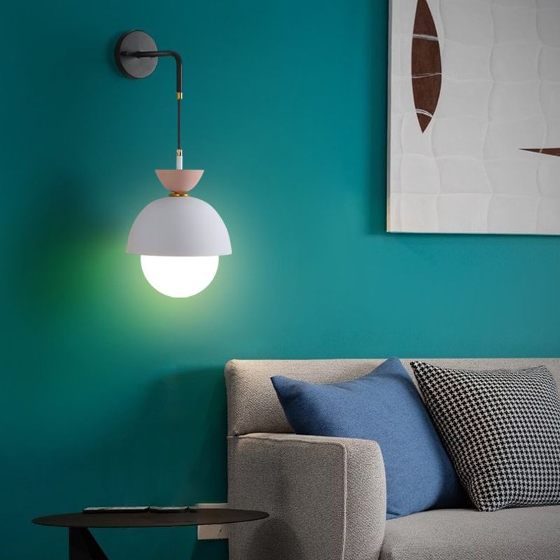Modern Globe Shape Wall Sconce Lights 1 Light Wall Light for Dining Room