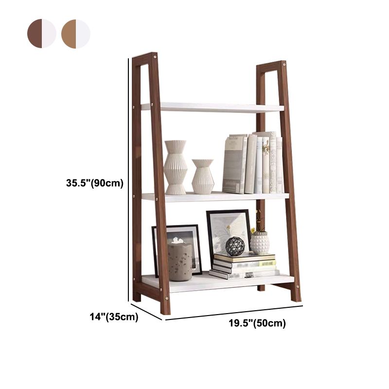 Open Back Bookshelf Scandinavian Style Bookcase for Study Room and Office