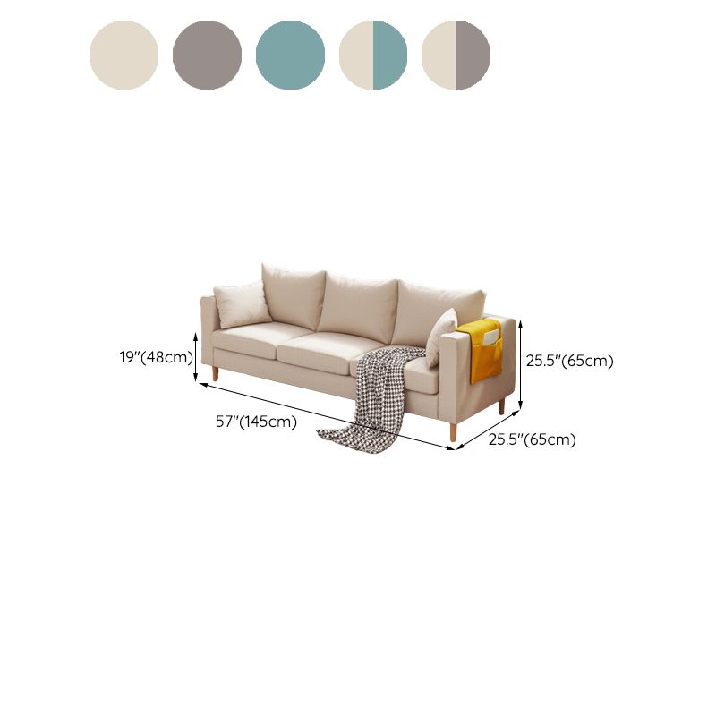 25" Wide Contemporary Sofa Bed Cushions Seating with Pillows