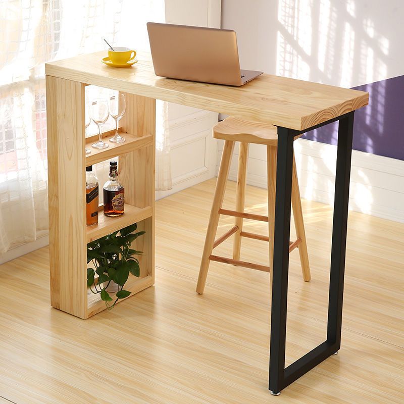 Contemporary Style Wooden Table Dining Bar Counter Table for Kitchen