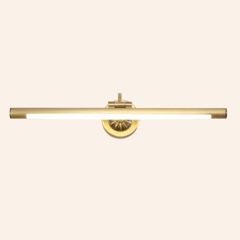 Testa regolabile Light LED lineare Luce moderna Minimalismo Brass Vanity Luce neutra per mobile da bagno