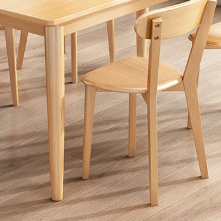 Contemporary Solid Wood Rectangular Dining Table for Dining Hall