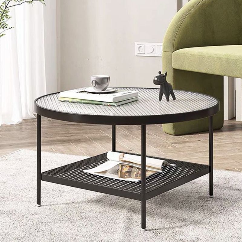 17.72" Tall Contemporary Style Cocktail Table 4 Legs Coffee Table