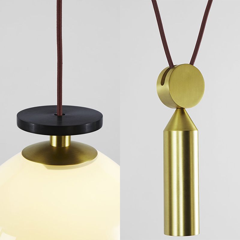 Height Adjustable Pendant Lamp with Pulley One Light Modern Hanging Light for Kitchen Hallway