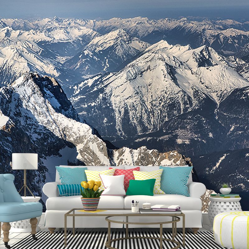 Modern Style Wall Mural Wallpaper Mountains Sitting Room Wall Mural