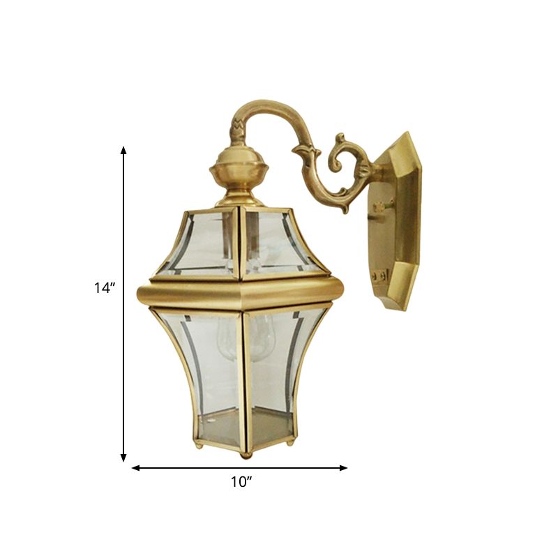 Birdcage Metal Wall Sconce Traditional 1 Bulb Brass Living Room Wall Lighting Fixture