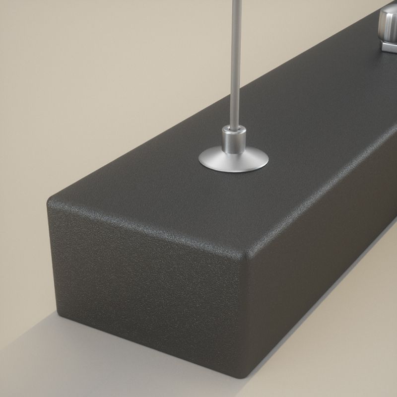 4 Licht geometrische Insellichter zeitgenössische Metal -Inselbeleuchtungsideen