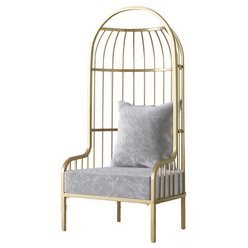 Fixed Back Lounge Chair Living Room Fabric Seat Chair with Pillow