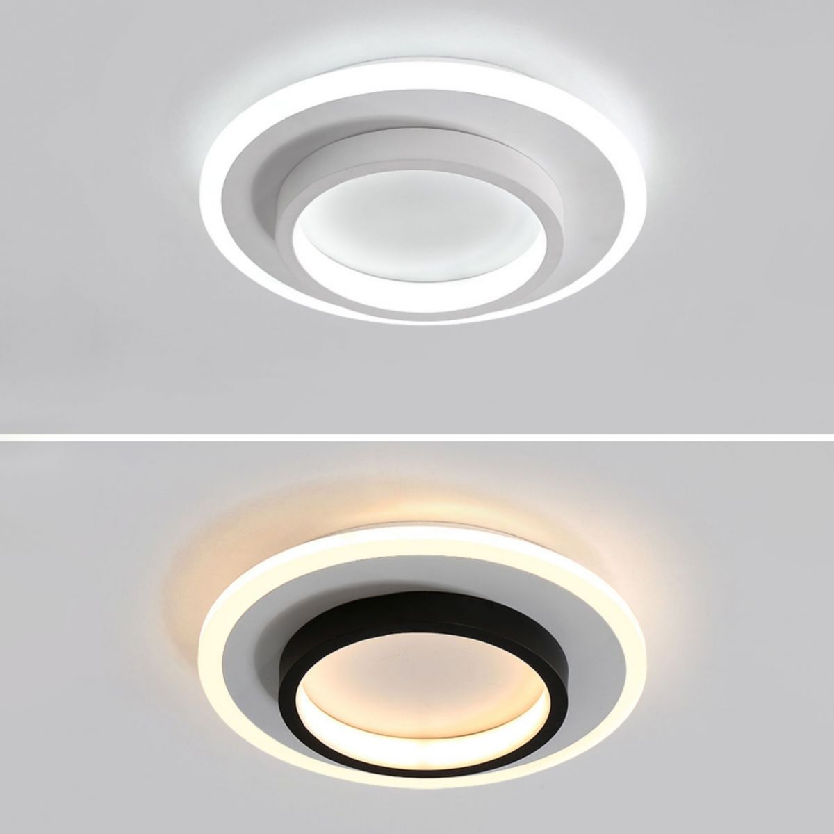 Geometrical Aisle Flush Ceiling Light Metal Modern Style LED Ceiling Mount Lamp Fixture