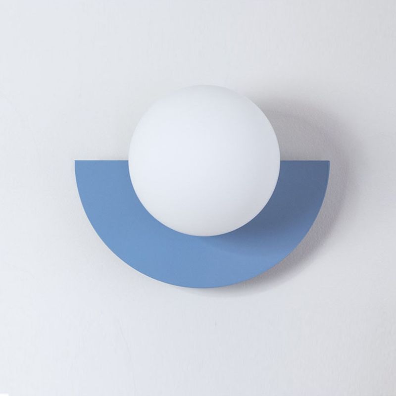Ball Wall Lighting Fixtures Modern Style Glass 1 Light Wall Lamps