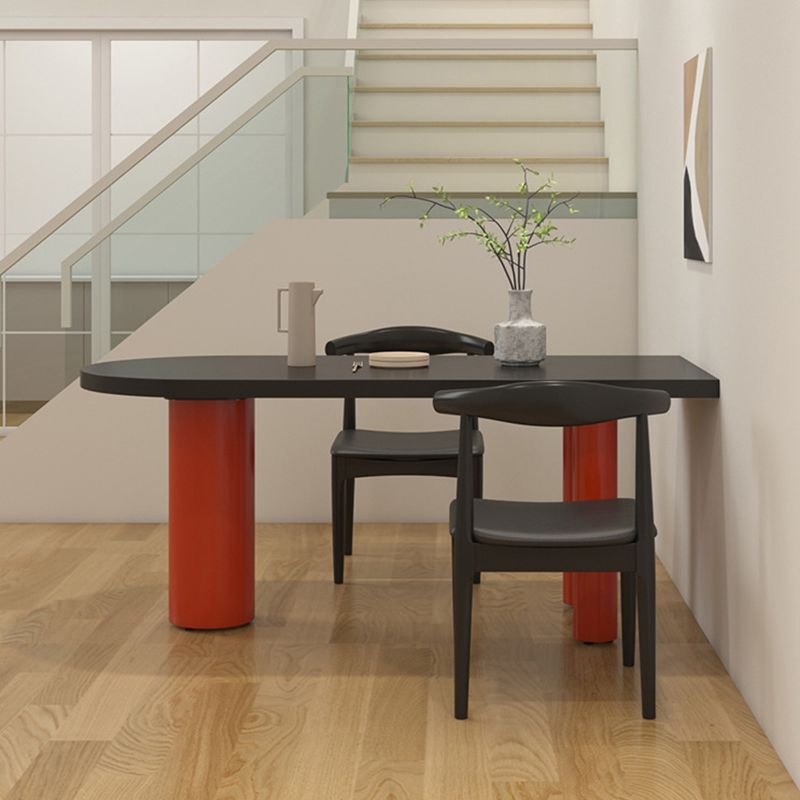 Simplicity Pine Restaurant Table Solid Wood Matte Finish 3 Legs Dining Table