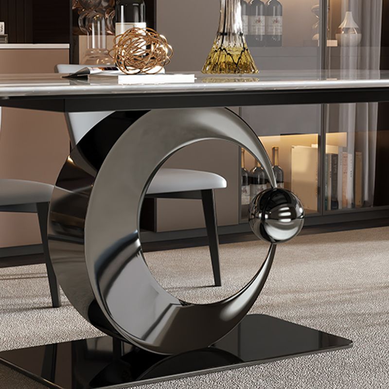Rectangle Dinner Table Contemporary Pedestal Dining Room Table