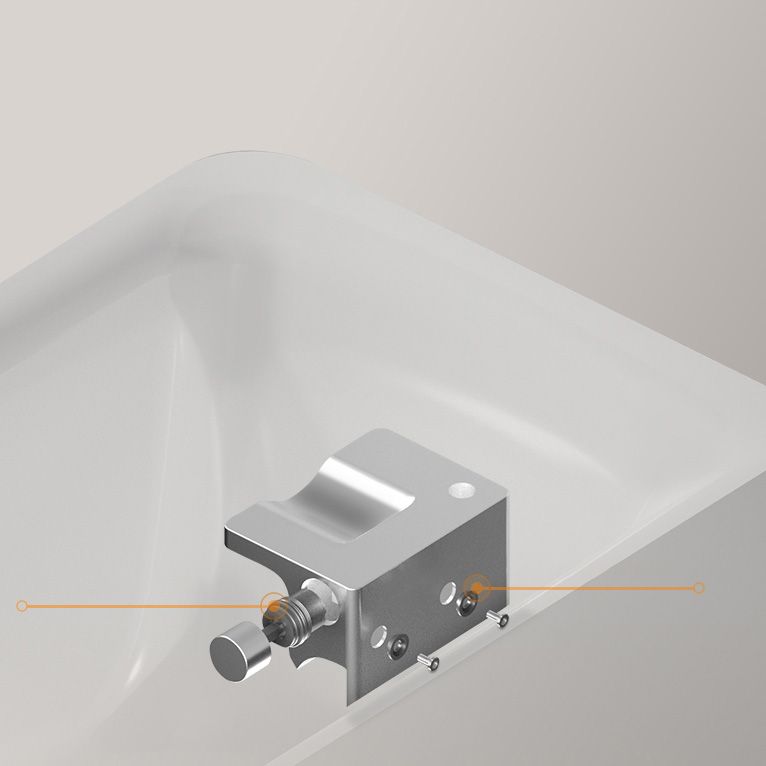 Acrylic Soaking Rectangular Bathtub Antique Finish Back to Wall Bath Tub