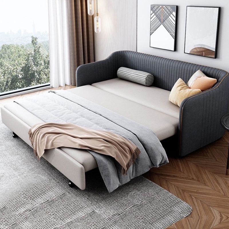 37" Wide Glam Sleeper Sofa Futon Foldable Pillow Included Sleeper Sofa