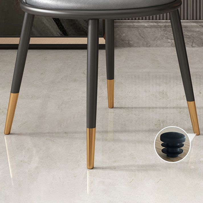 Nordic Dining Chair Armless Dining Chair with Metal Legs for Home