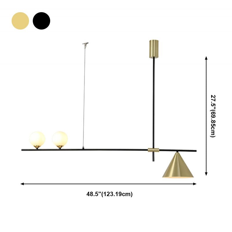 Globe Chandeliers Island Lights Modern Metal 3 Light Pendant Chandeliers