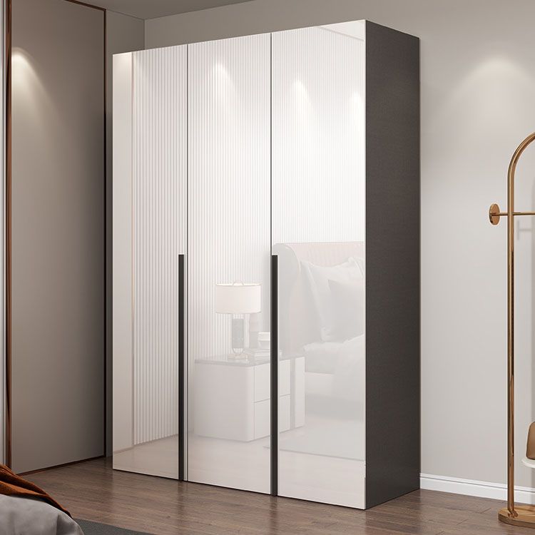 Contemporary Style Wardrobe Cabinet Wood Armoire with Door for Bedroom