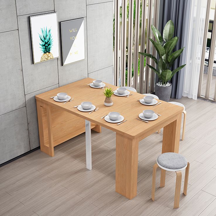 73 '' opvouwbare populier houten eettafel uitbreidbare rechthoektafel (alleen tafel)